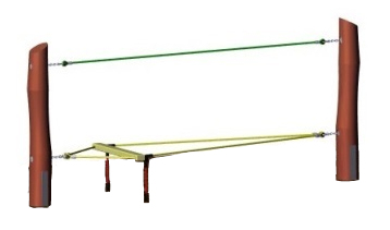 Balancing Rope Wood Posts